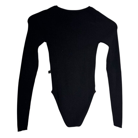 Lululemon Tight-Fit Long-Sleeve Knit Bodysuit Black ribbed size XXS NEW top - Picture 5 of 9